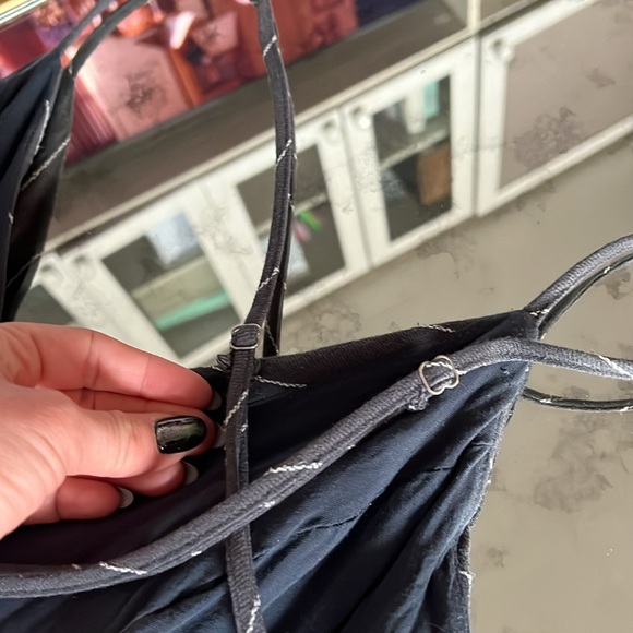 Stripped mini sailor stripes dress with buttons - Picture 9 of 11